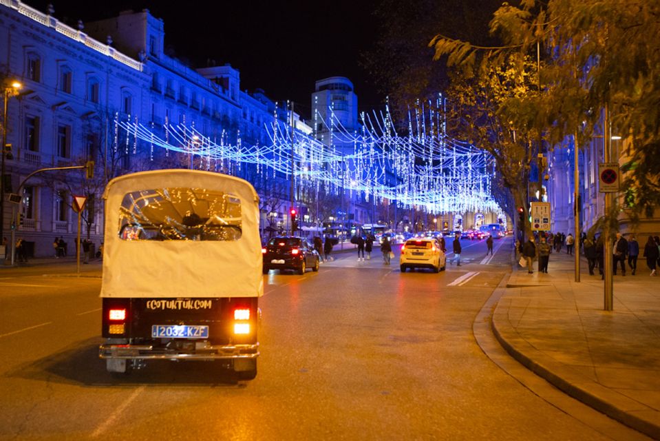 Madrid: Private Christmas Lights Tour by Eco Tuk-Tuk - The Prado area and Paseo del Prado views: where the lights meet Madrid’s culture