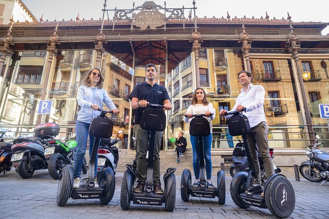 Madrid Segway Fun Tour: Old Town Highlights - Getting oriented fast: Plaza de San Miguel to Barrio de las Letras