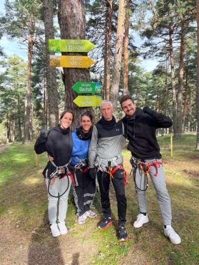 Madrid: Zip line circuits high in the trees - What the tree-top circuits are really like (2 to 12 meters)