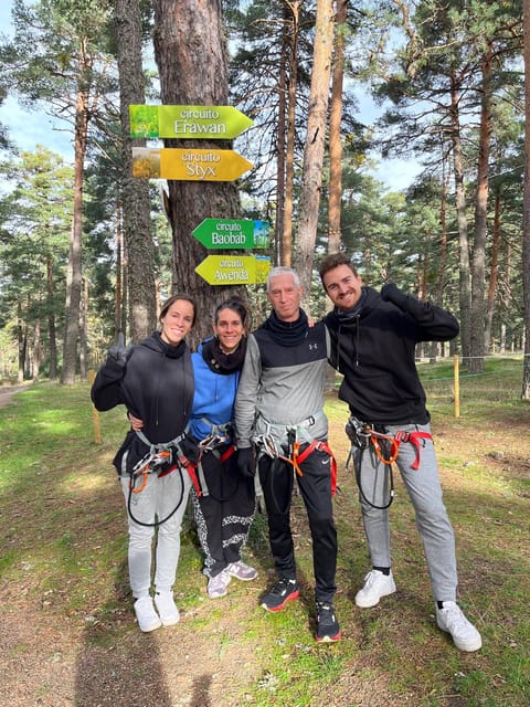 Madrid: Zip line circuits high in the trees - What the tree-top circuits are really like (2 to 12 meters)